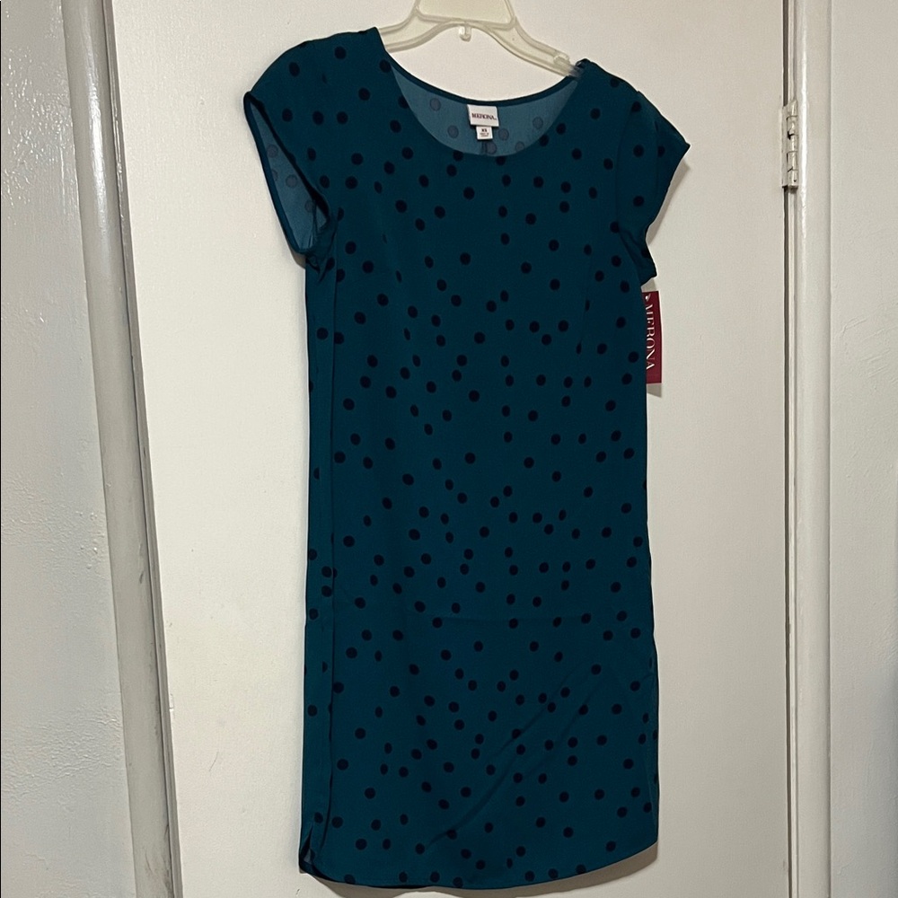 Teal Polka Dot Dress